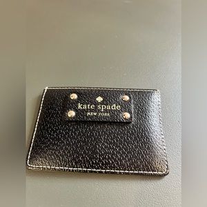 Kate Spade black leather card holder